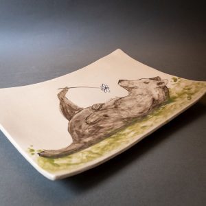 A plate - playful bear