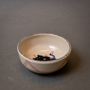 Bowl - cat in the flowers